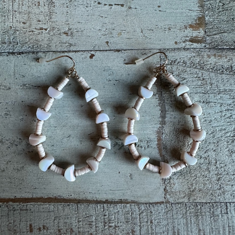 Iridescent dangle earrings